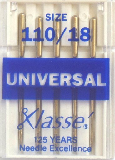UNIVERZÁLNE STROJOVÉ IHLY veľ 110 -5ks- Klasse
