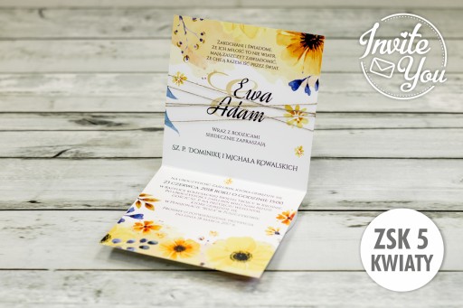 Svadobné oznámenia ZSK5 Flowers + príloha ZDARMA