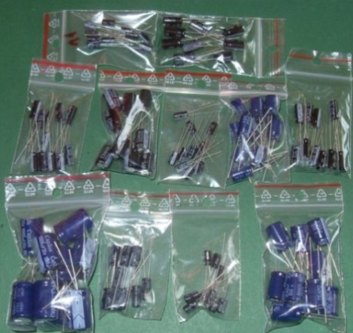 Sada elektrolytických kondenzátorov 120 ks (1014