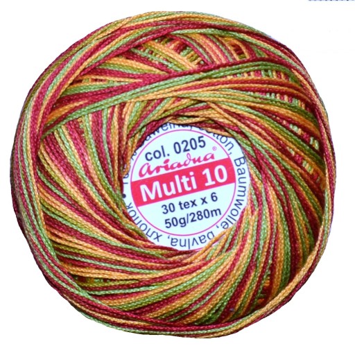 Cordonek MULTI 10 Ariadna 50g 30*6 viacfarebn