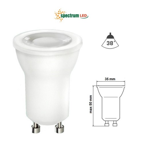 LED ŽIAROVKA MR11 GU10 4W 230V 38 stupňov STUDENÁ BIELA