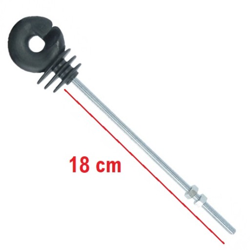 okrúhly izolátor s metrickým závitom 18 cm pasta