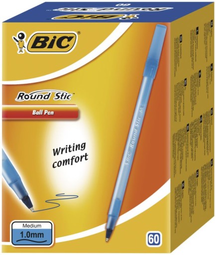 KANCELÁRSKE PERO BIC ROUND STICK BLUE 2 ks