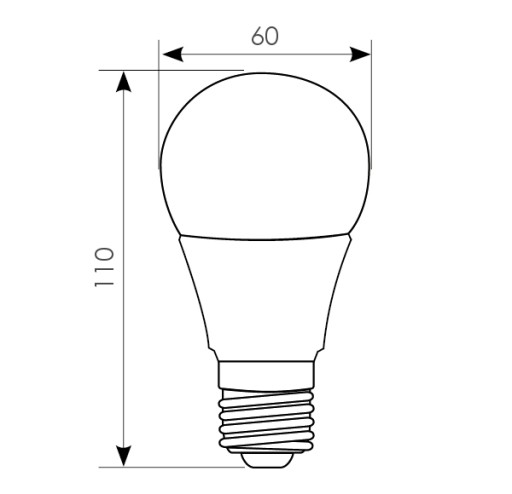 LED žiarovka E27 LED SMD GUĽA 7W 270 stupňov. teplý
