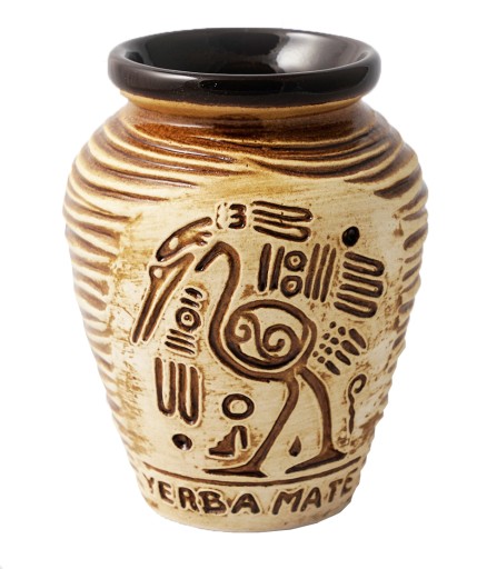 Matero Ceramic AZTEK Bronzový med pre Yerba Mate