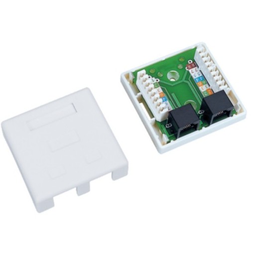 8p8c RJ45 dvojitý počítačový box Cat.5e