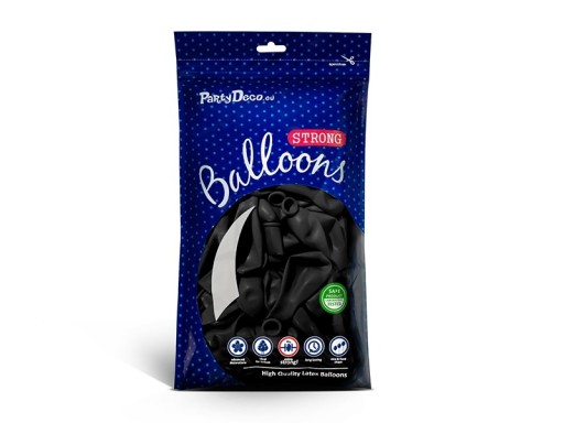 ČIERNE BALÓNY pastelové silné veľké 30 cm 14 palcov 10 ks na narodeniny