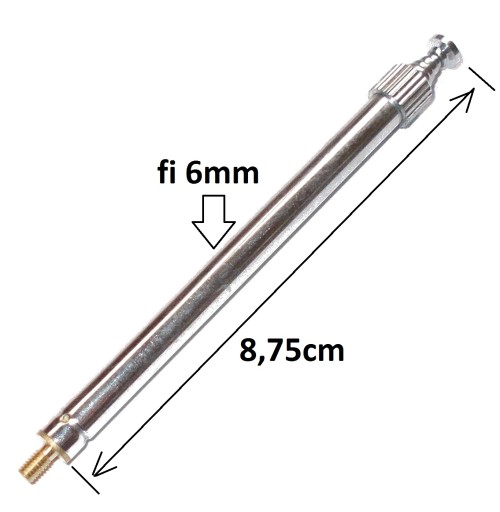 TELESKOPICKÁ ANTÉNA 9,3-38,8 cm 6 segmentov (0901)