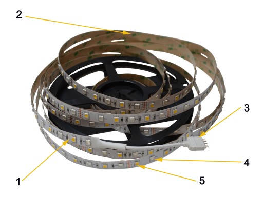 LED PÁS 5050 RGBWW (RGB+WW WARM) 60 LED/m 1m