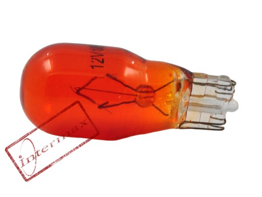 ORANŽOVÁ ŽIAROVKA 12V 10W T13 CELOSKLENÁ W5W