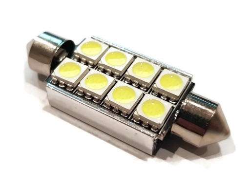 ŽIAROVKA 8 LED 5050 SMD TRUBKA 42mm C5W C10W KANBUS