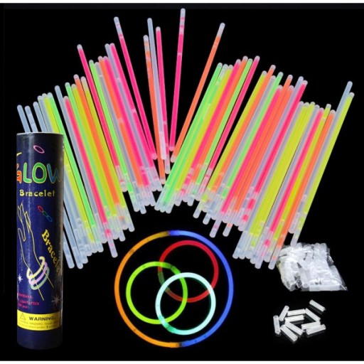 Svietiace fluorescenčné náramky 50 ks
