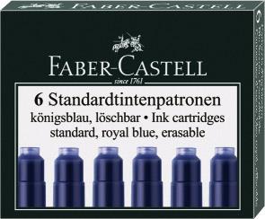 Náplne do pera FABER CASTELL krátke, 6 ks, modré