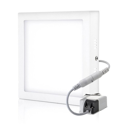 Prisadený LED panel 12W PLAFON štvorcový držiak lampy