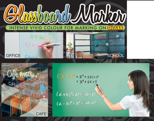 MARKER, fix, CHALK BOARDS, GLASS BOARDS, XXL