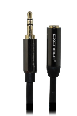JACK predlžovací kábel 3,5mm CX-JE200 gn/wt HiLine 1m
