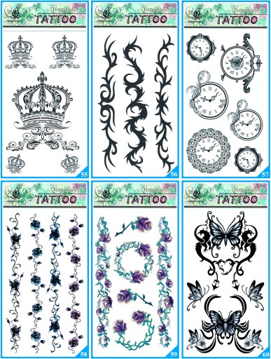 Nálepka na tetovanie DECALS Tattoos 83 vzorov