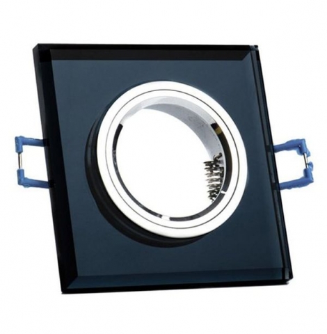 KOMPLET ZARIADENIA ČIERNEHO SKLA + LED ŽIAROVKA GU10 5W