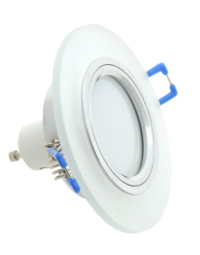 SVIETIDLO SKLENENÉ SVIETIDLO BODOVÉ STRIEBORNÉ GU10 + 1W LED