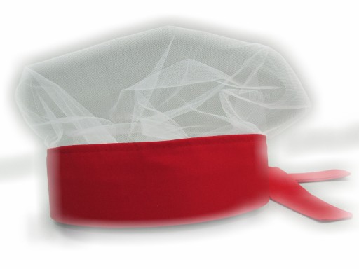 TYLOVÁ ČIAPKA ČERVENÁ VIAZANÁ - KUCHAŘSKÁ ČIAPKA