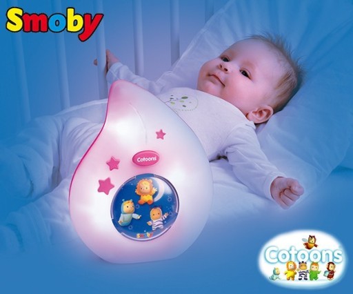 SMOBY COTOONS DETSKÁ NOČNÁ LAMPA, RUŽOVÁ