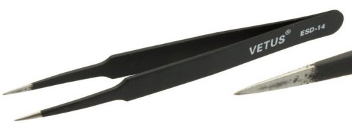 Pinzeta, pinzeta, kovová pinzeta, ESD-14 SMD
