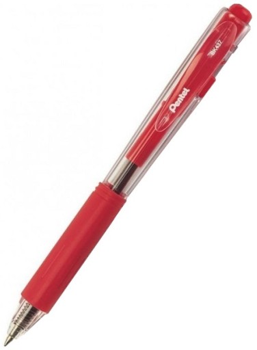 Cenovo výhodné guľôčkové pero 0,7 mm PENTEL BK437 ČERVENÉ