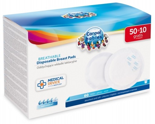 Canpol vložky na dojčenie MEDICAL DEVICE 60 kusov