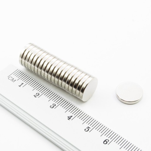 VALEC NEODYMOVÝ MAGNET 12,5x2 N38 SADA 10 KS
