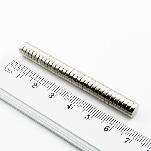 VALCOVÝ NEODYMOVÝ MAGNET 7x2 N38 SADA 25 KUSOV
