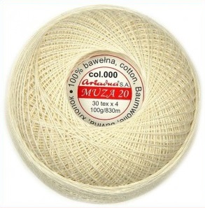 Cordonek Muza 20 30x4 Ecru Ariadna