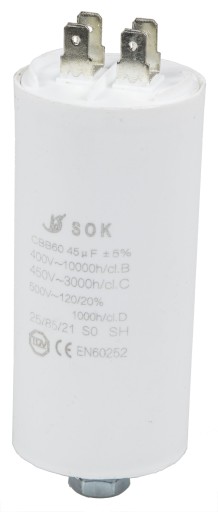 ŠTARTOVACÍ KONDENZÁTOR PRE MOTOR 45uF 450V