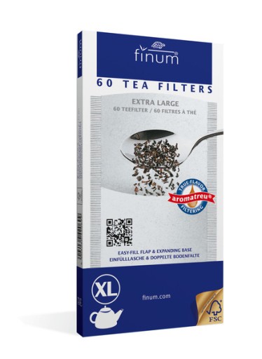 FINUM 60 XL čajové filtre, biele