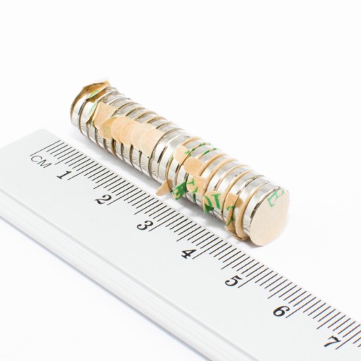 NEODYMOVÝ MAGNET 10x1,5 S LEPOM N38 - 15 KS