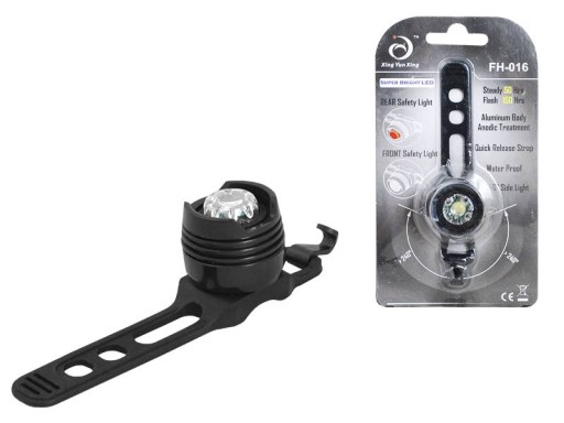 LTC LED predné svetlo na bicykel 1W so silikónovým remienkom, čierne. LXETS47