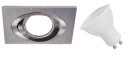 ZARIADENIE LAMPA HLINÍK CHROME +GU10 LED 3W