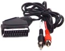 Kábel EURO SCART zástrčka 2x RCA cinch audio 1,2 m (2068