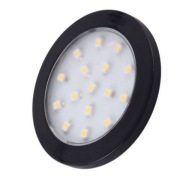 LED orbitové svietidlo, čierne, 1,5W 12VDC, teplé
