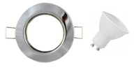 HALOGÉNOVÁ LAMPA STRIEBORNÁ + GU10 LED 1W