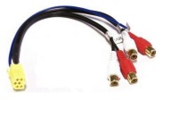 MINI ISO - RCA OUT výstup adaptéra pre zosilňovač ŠKODA MCD MFD SYMPHONY MS