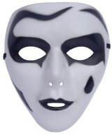 Strašidelný klaun z hororovej pantomimy Paintball Hockey Mask