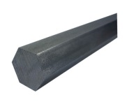 Šesťhranná ťahaná oceľová tyč S12 mm, dĺžka 500 mm