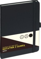 Zápisník A5 s gumičkou 80 strán GRID BLACK