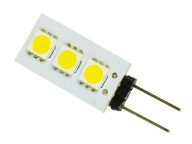 G4 3 LED žiarovka 12V 0,7W 5050 SMD 50lm Tepl.