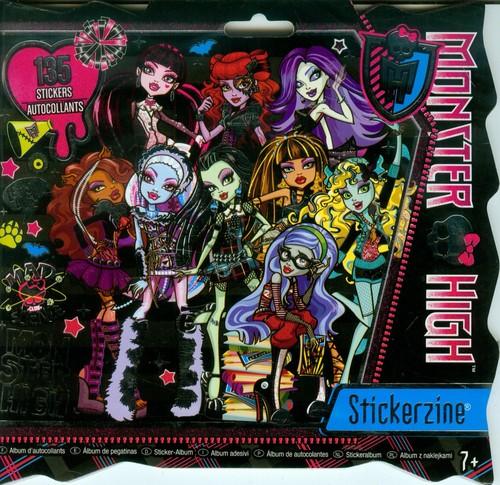 MONSTER HIGH STICKER ALBUM 135 STICKERS TM 7+