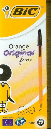 BIC Fine ORANGE guľôčkové pero čierne 0,8 mm