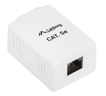Lanberg nástenná zásuvka 1x RJ-45 Kat. 5e UTP