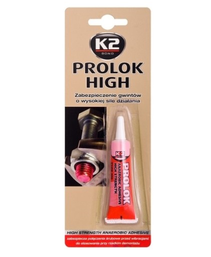 K2 PROLOK VYSOKÉ LEPIDLO NA Skrutkovacie závity VYSOKÁ PEVNOSŤ 6ML