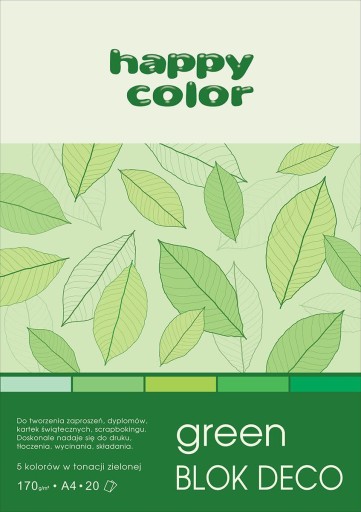 DECO GREEN TECHNICAL BLOCK A4 20 LIST 5 FAREB 170g/m2