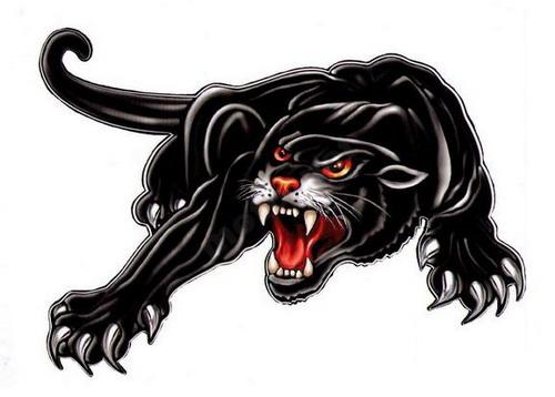 NÁLEPKA NA TETOVANIE NA AUTOMOTORKU BLACK PANTHER